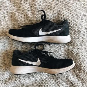 Black Nike Revolution Shoes